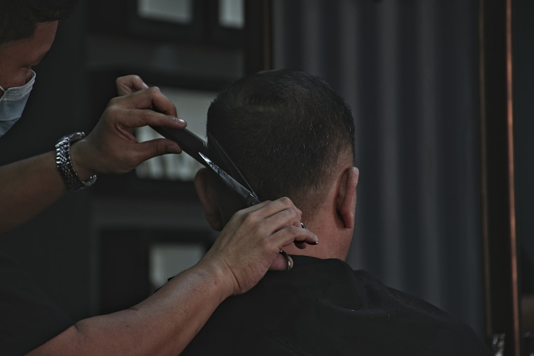 Scissor work over comb