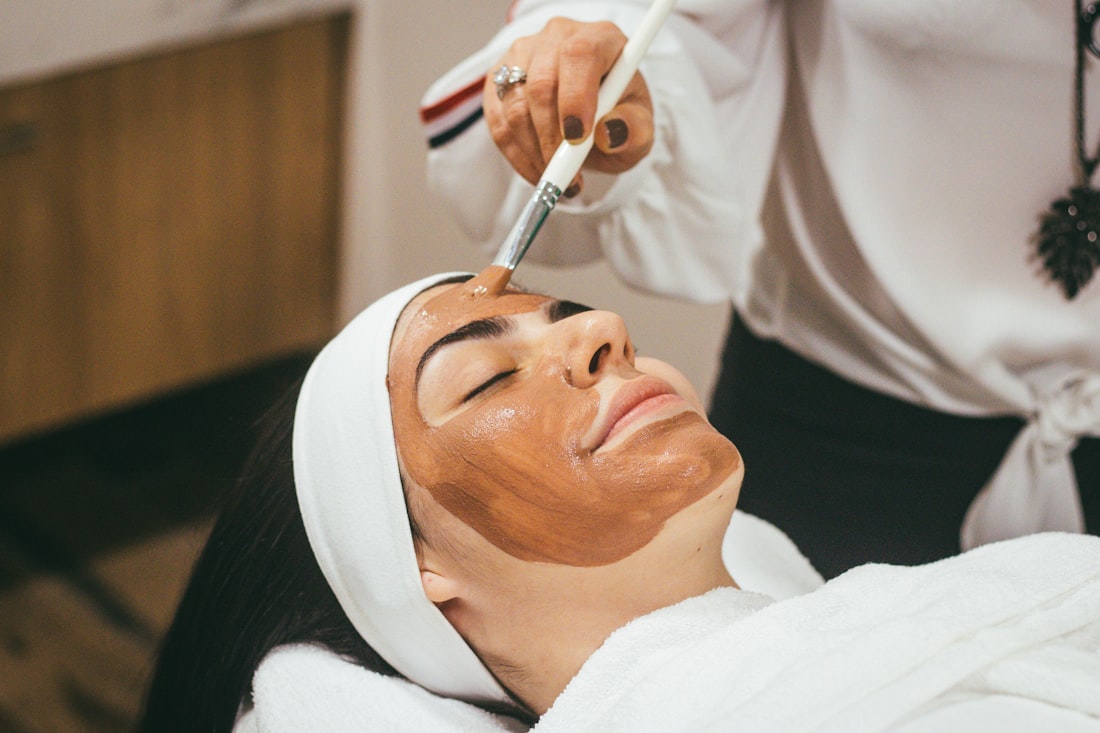 Clay facial in progress