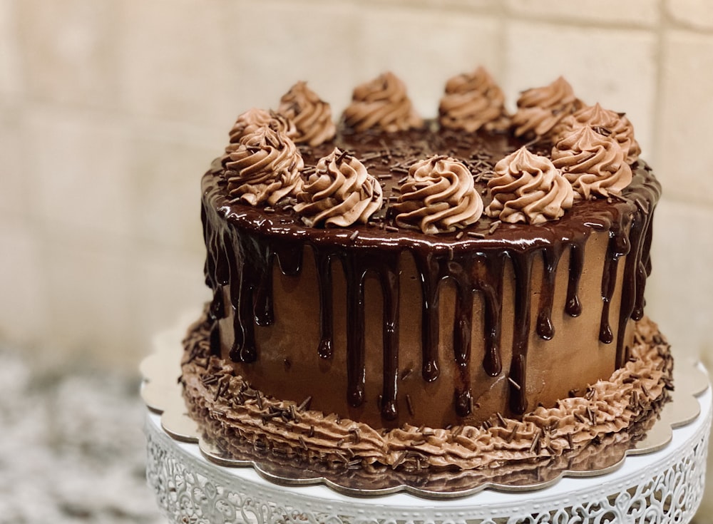Chocolate Drip — four layers, ganache running over